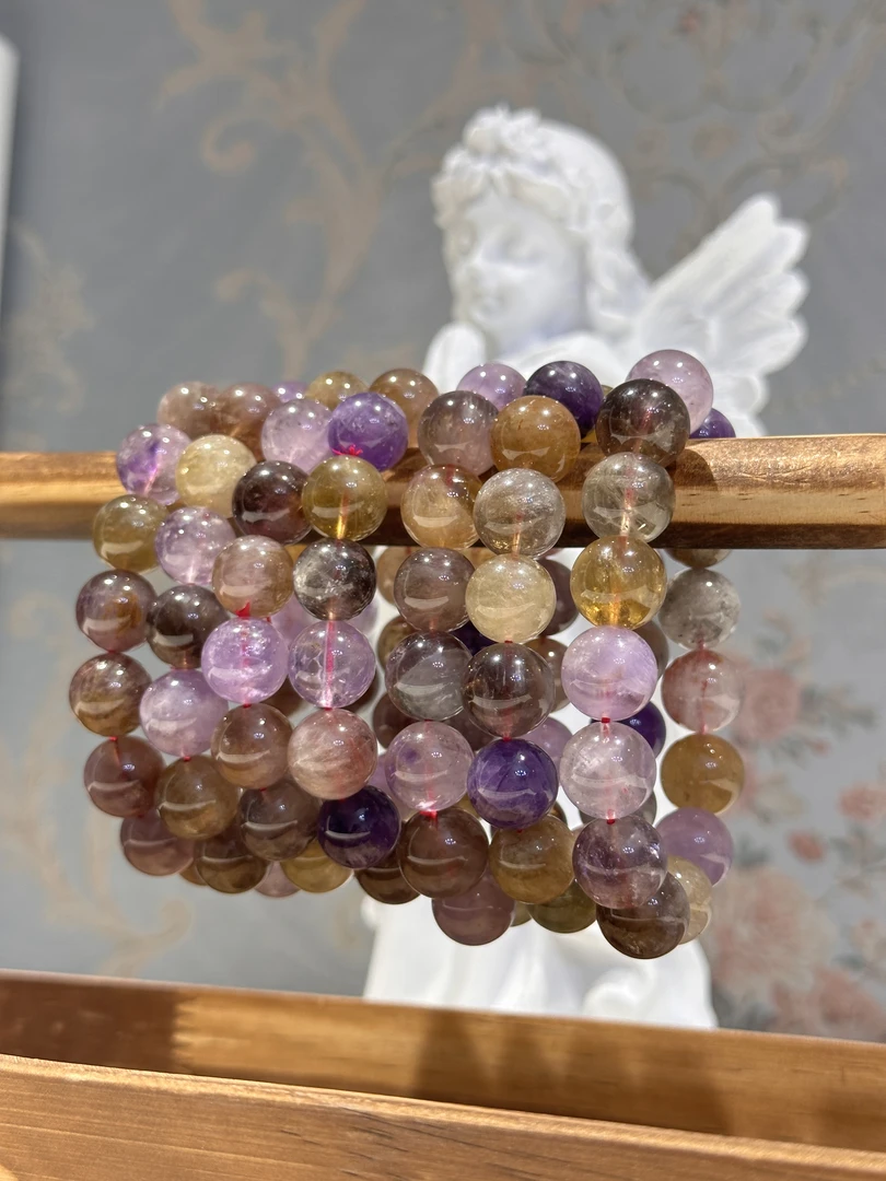 天然水晶极光23手串 多样性发其一 J41