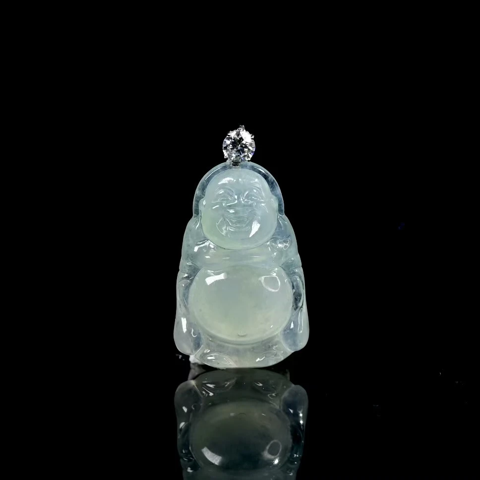 天然缅甸翡翠A货18k笑口常开/1207114/拍卖