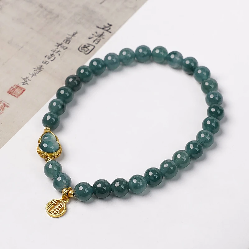 原创设计天然翡翠手链女款翡翠葫芦手串手链珠多样性发一-9122