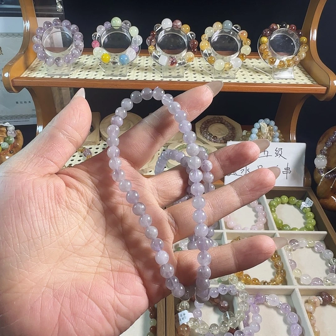 手链水晶未镶嵌浅紫薰衣草