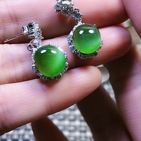 和田玉银S925镶嵌戒指