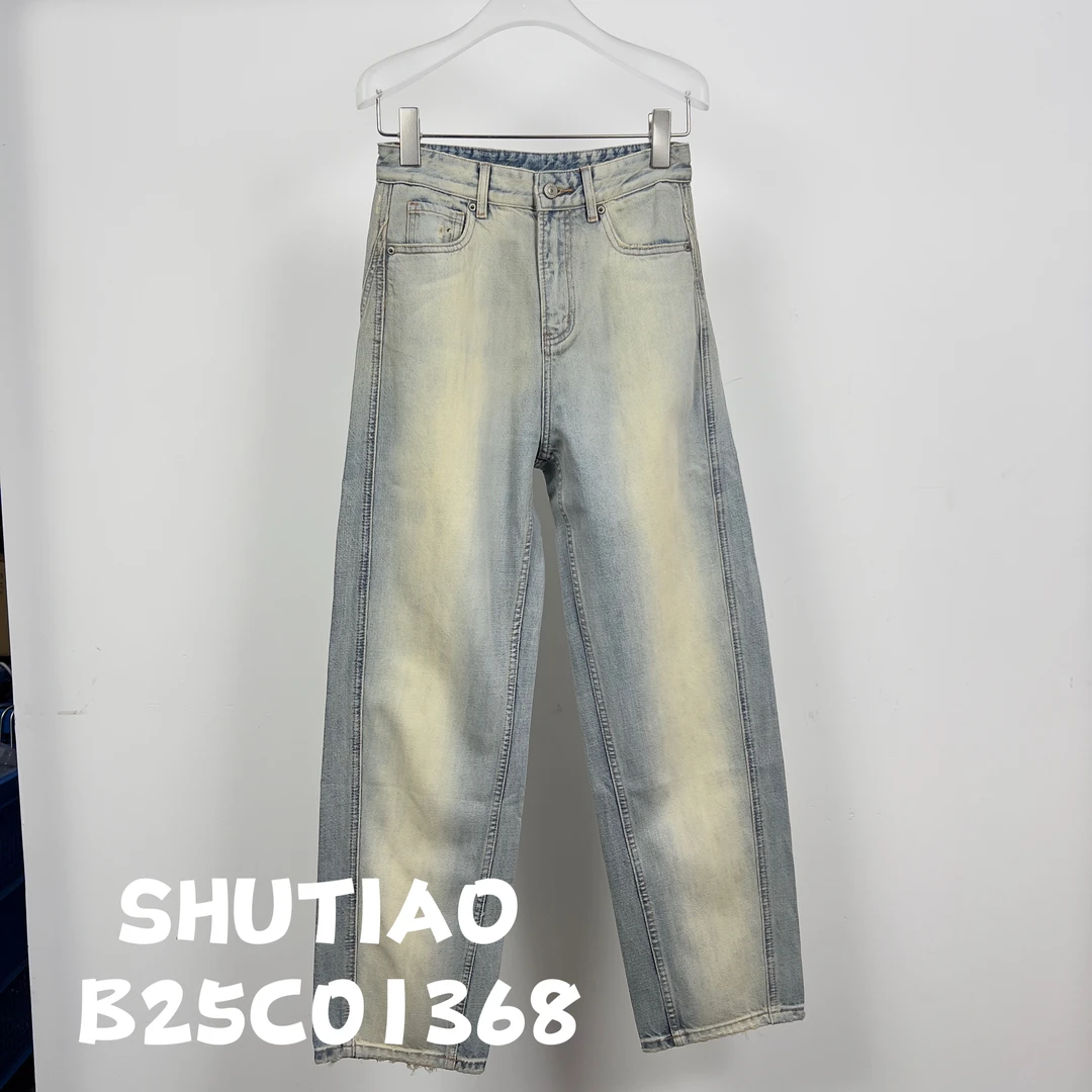 【SHUTIAO】2025春夏：新款小众设计款牛仔裤B25C01368
