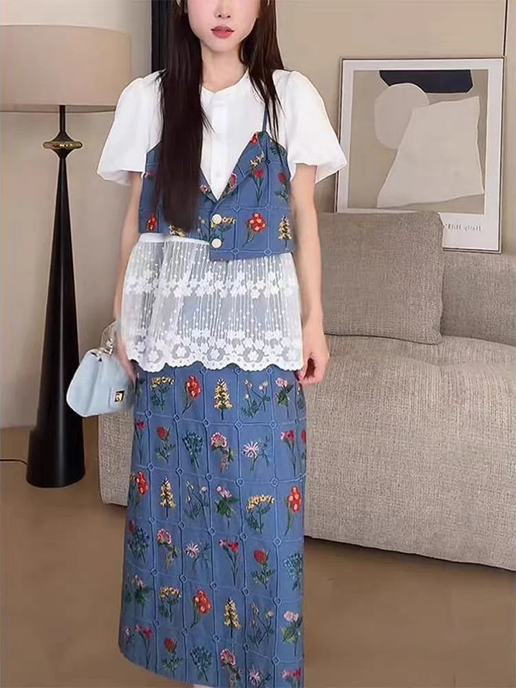 【繁花套装】财阀千金小众老钱风洋气春游时尚休闲套装-95