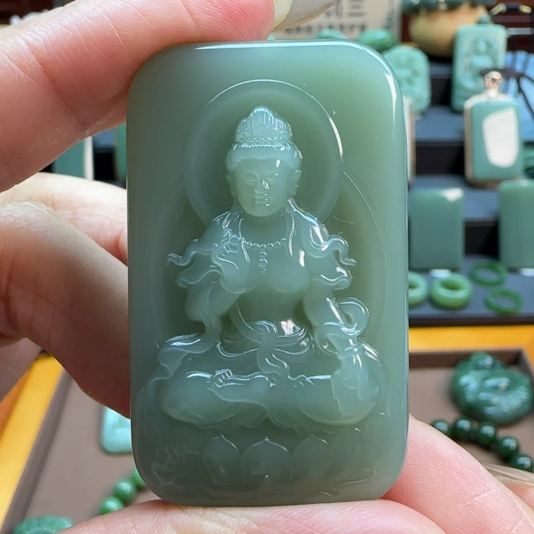 和田玉（碧玉）吊坠(不含链)未镶嵌R****g