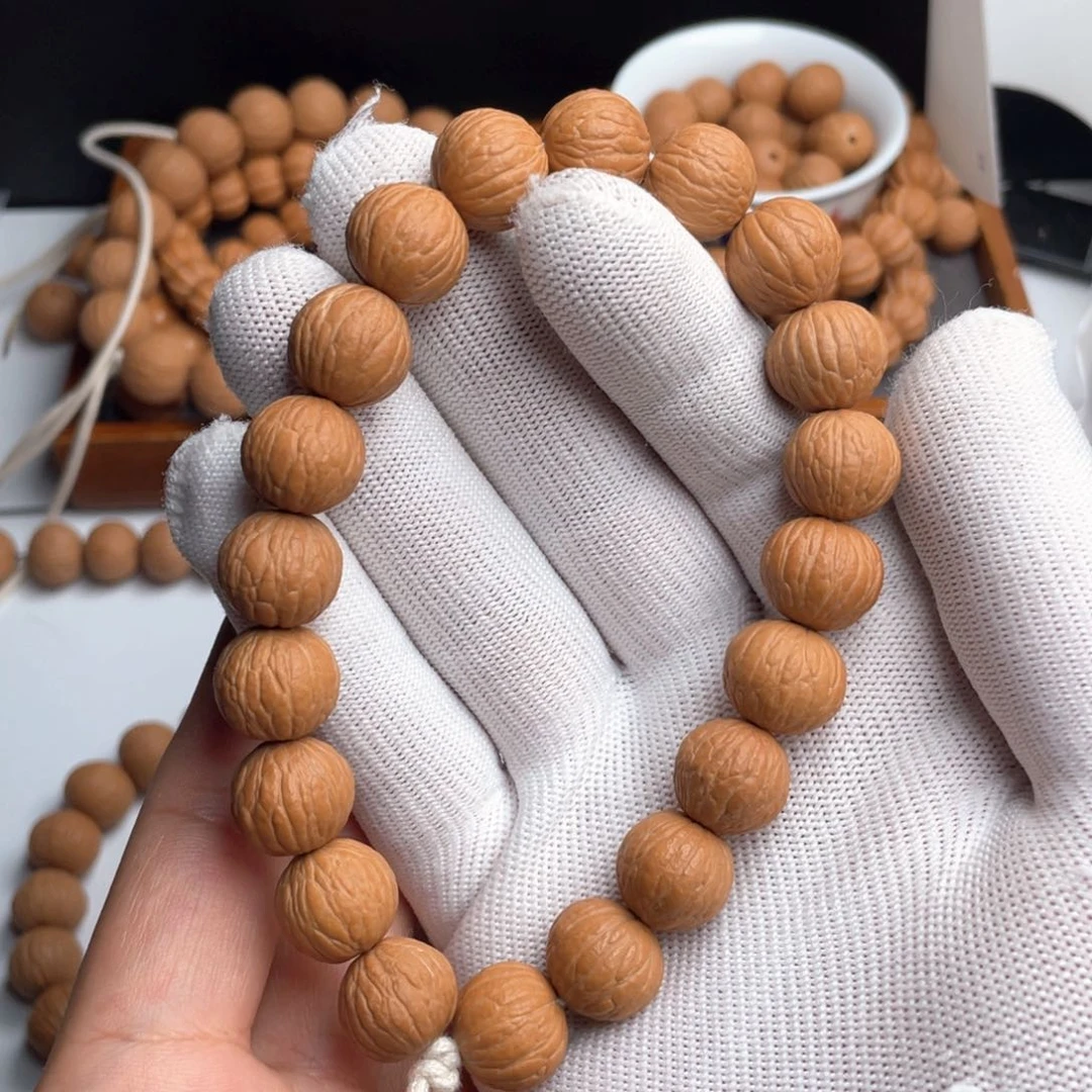 猴头核桃手串纯天然无修凤羽