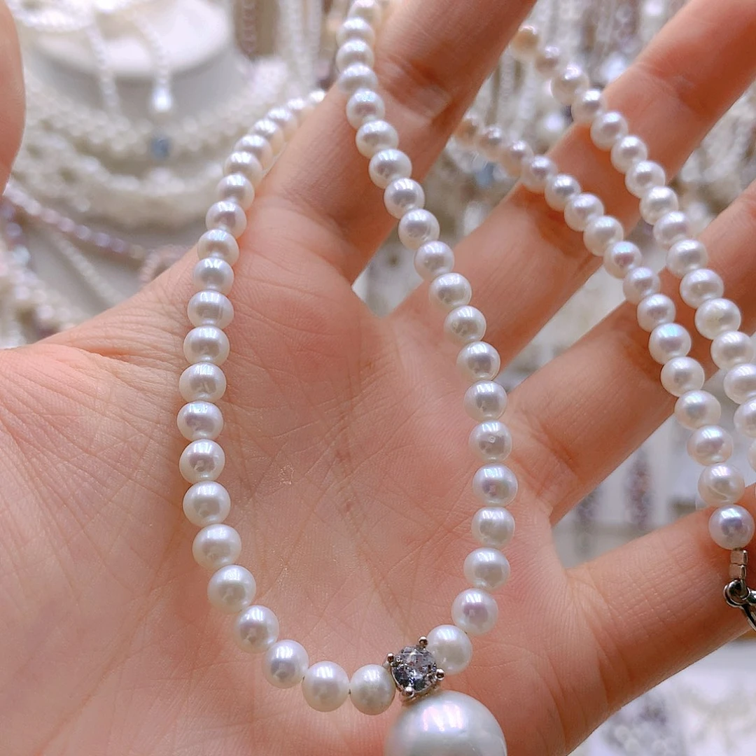 银S925镶嵌耳饰淡水珍珠1****柠