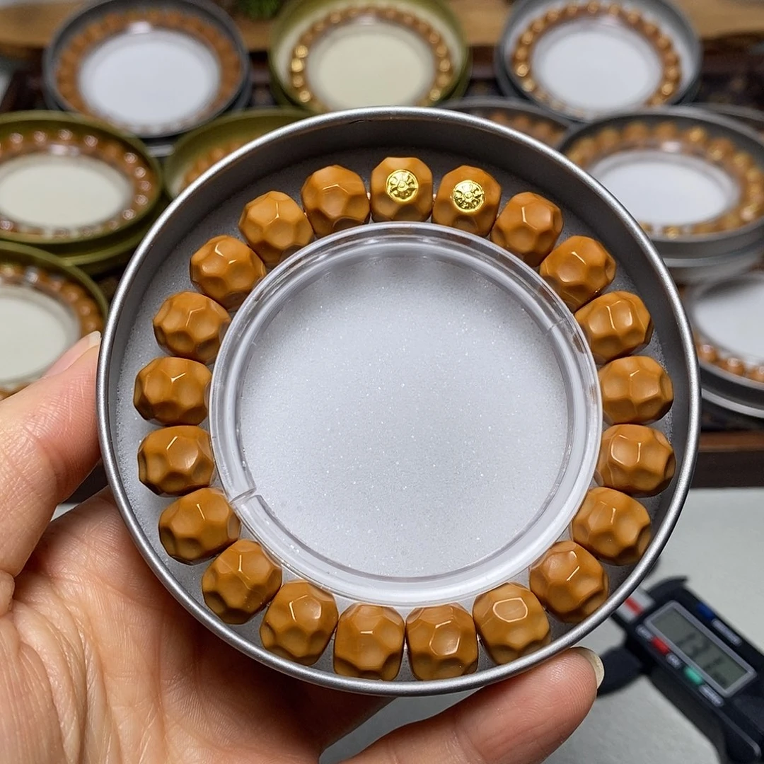 猴头核桃手串357号12左右18K双标黑金无相全品