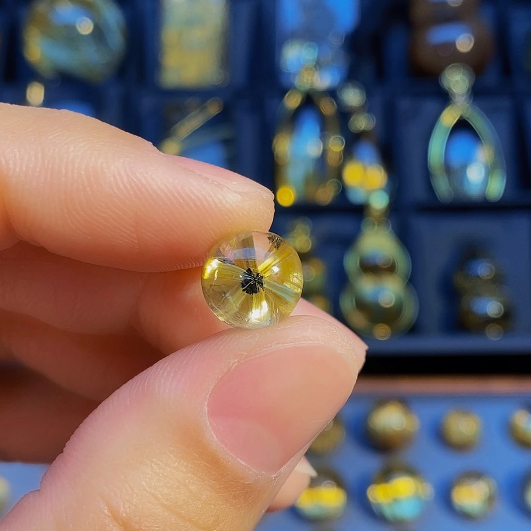 水晶颈饰未镶嵌晴****5天然钛晶花吊坠