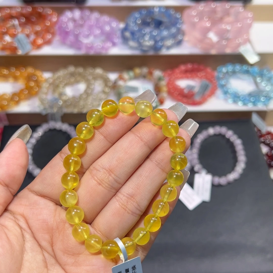 阳***阳未镶嵌葡萄石手串金葡萄8.3mm