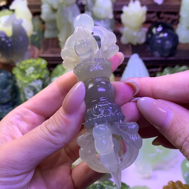 岫玉未镶嵌手把件