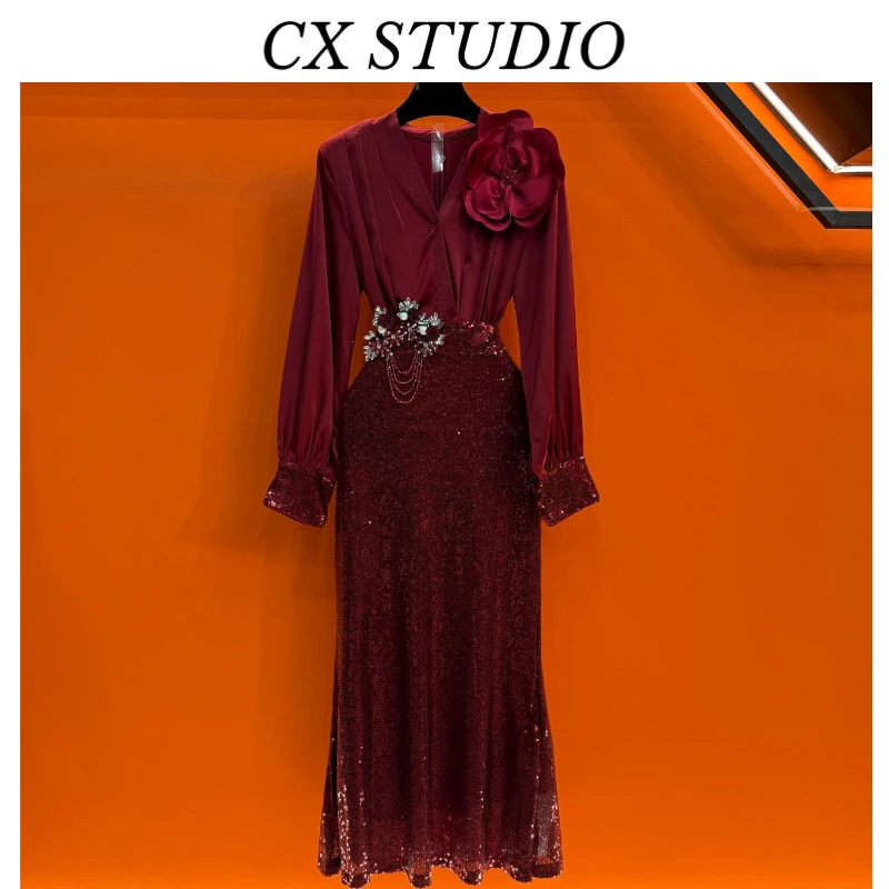 YC编码36 经典收腰轻奢时尚连衣裙（定制女装）CX155