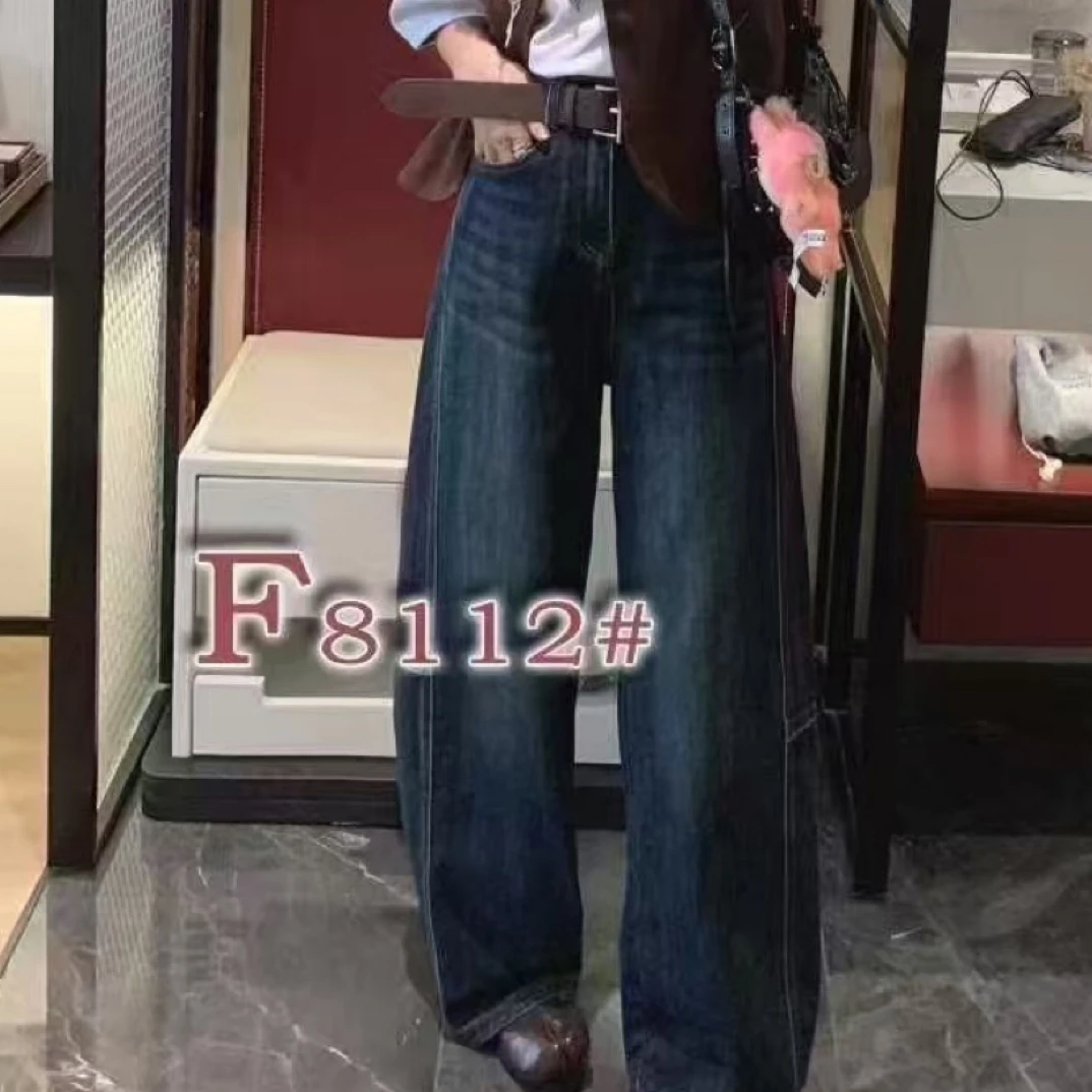 秋款上新高腰高弹力水洗百搭窄版弯刀裤微胖定制