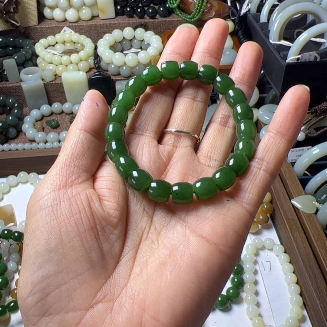 一***）和田玉（糖玉）未镶嵌手链