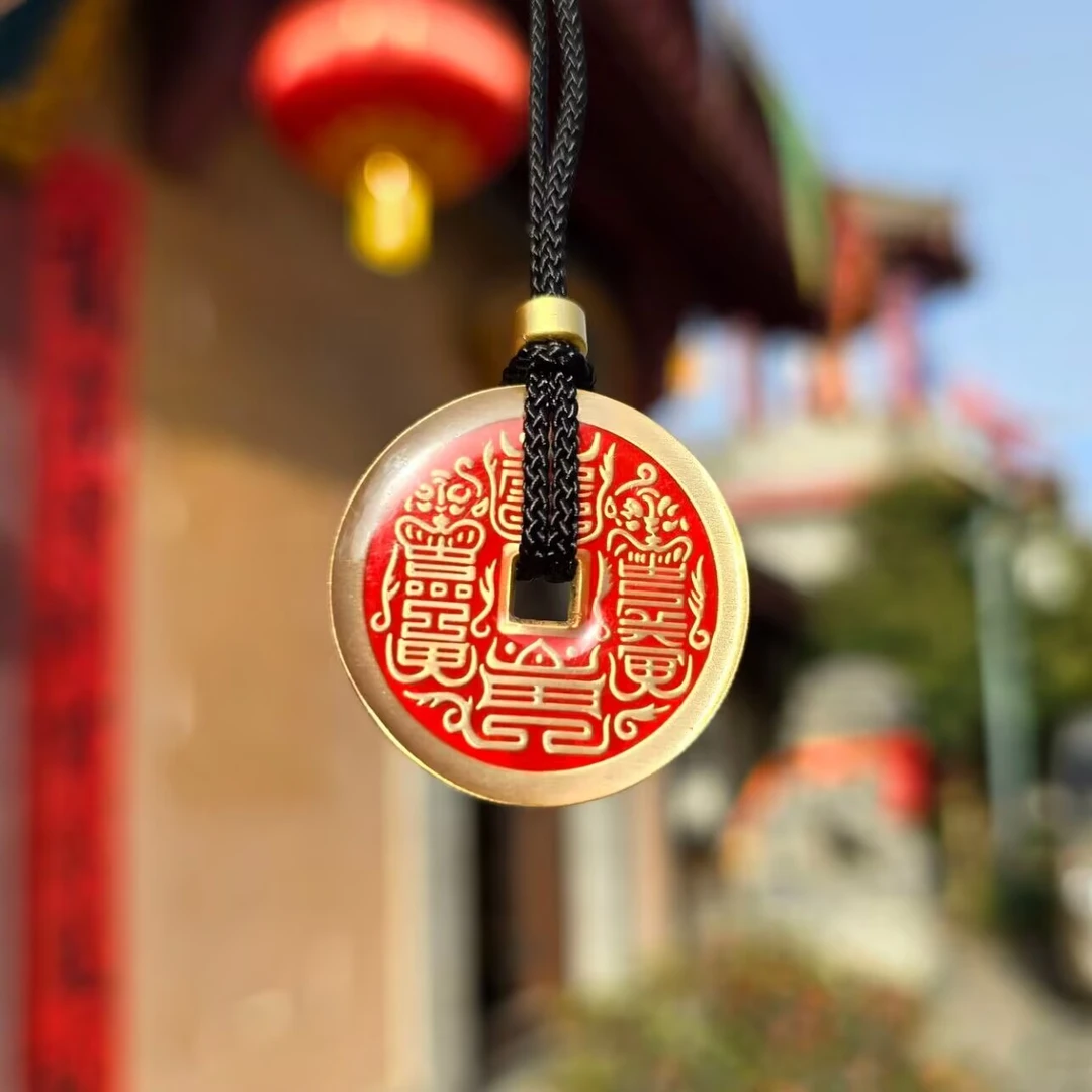 【二号链接】正宗紫薇花钱家居纯黄铜/中式/手链/摆件/吊坠/手工