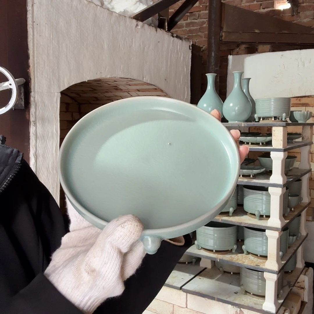 仿古大号18口径三足洗有落渣特价