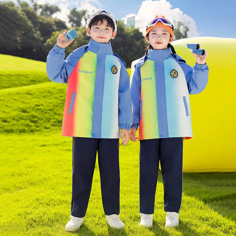 小学生校服秋冬款三合一冲锋衣三件套幼儿园园服春秋儿童班服运动