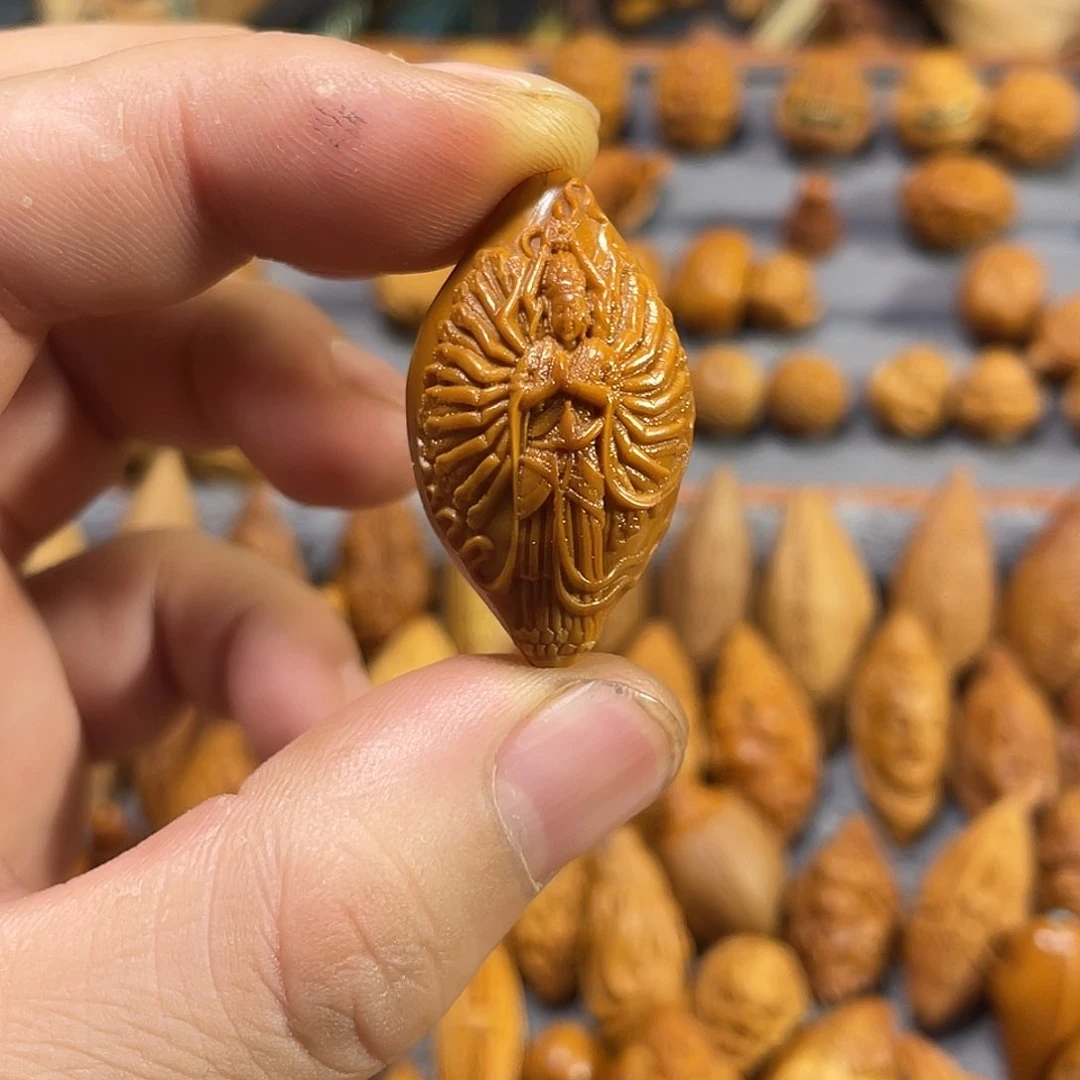 橄榄核手串/手链浮雕千手观音759