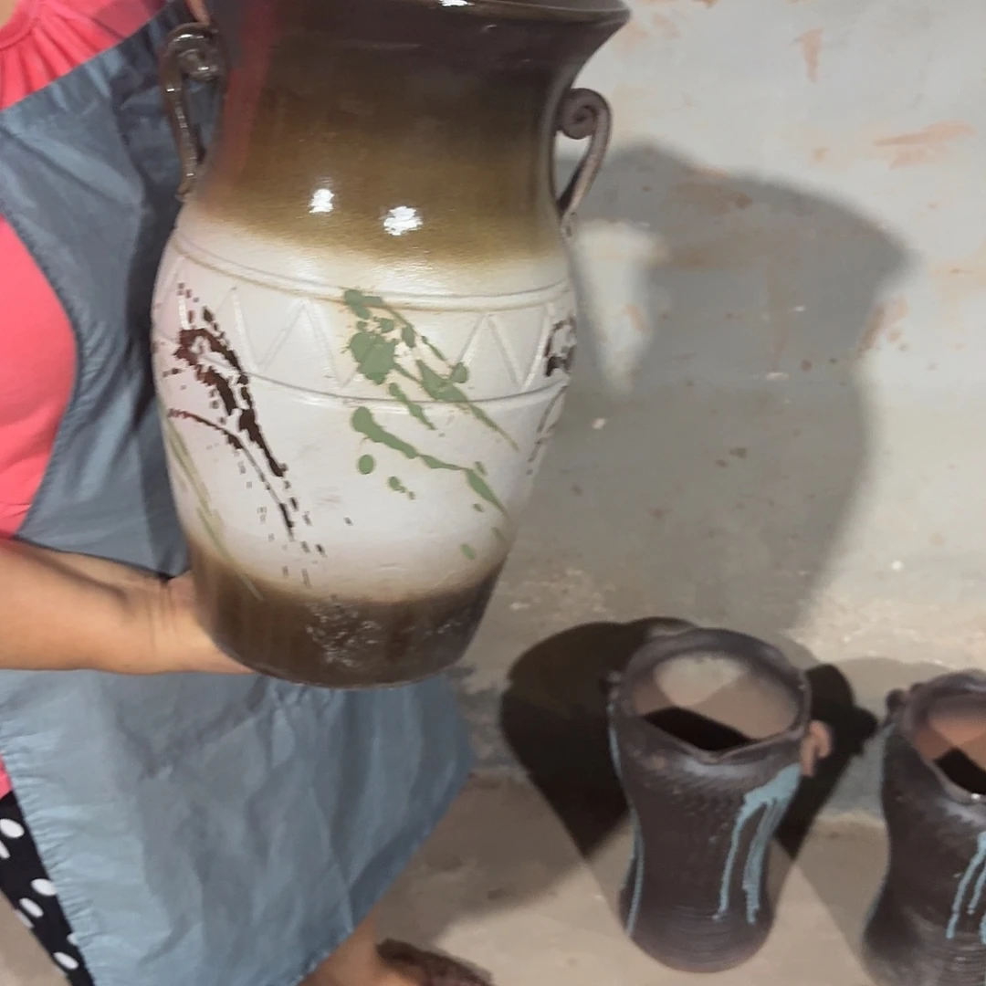 紫砂花盆口22高37