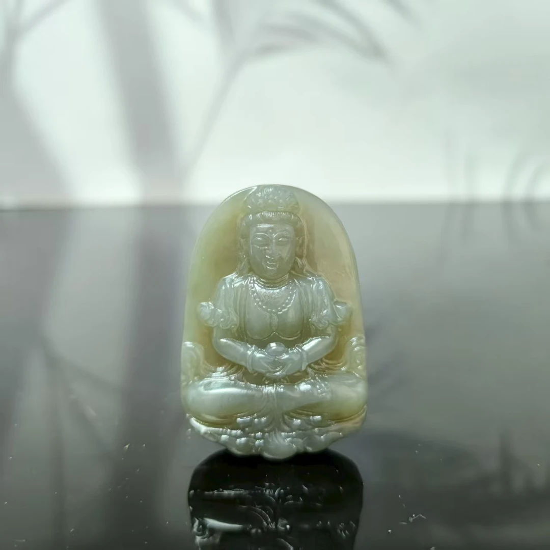 Q和田玉观音吊坠0295