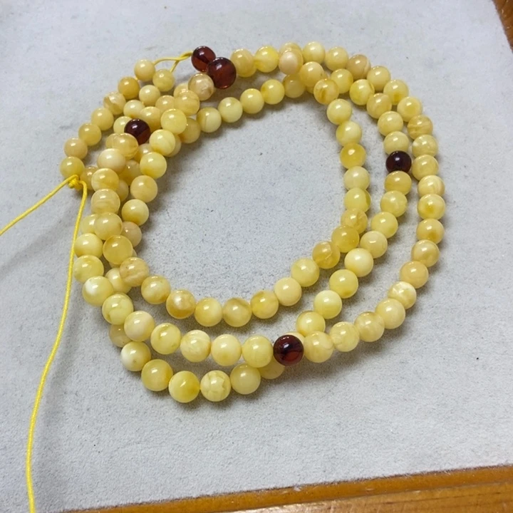 裸石蜜蜡未镶嵌串