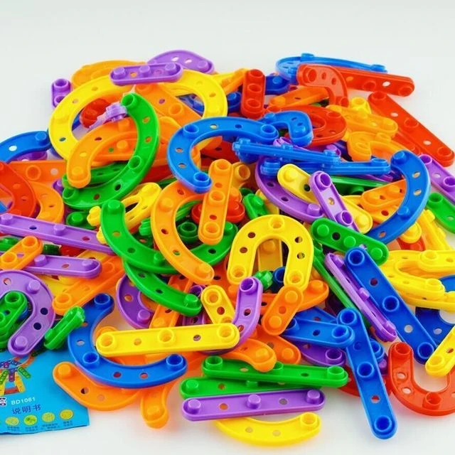 幼儿园宝宝桌面拼搭多功能条形积木3-6岁儿童拼装早教益智玩具