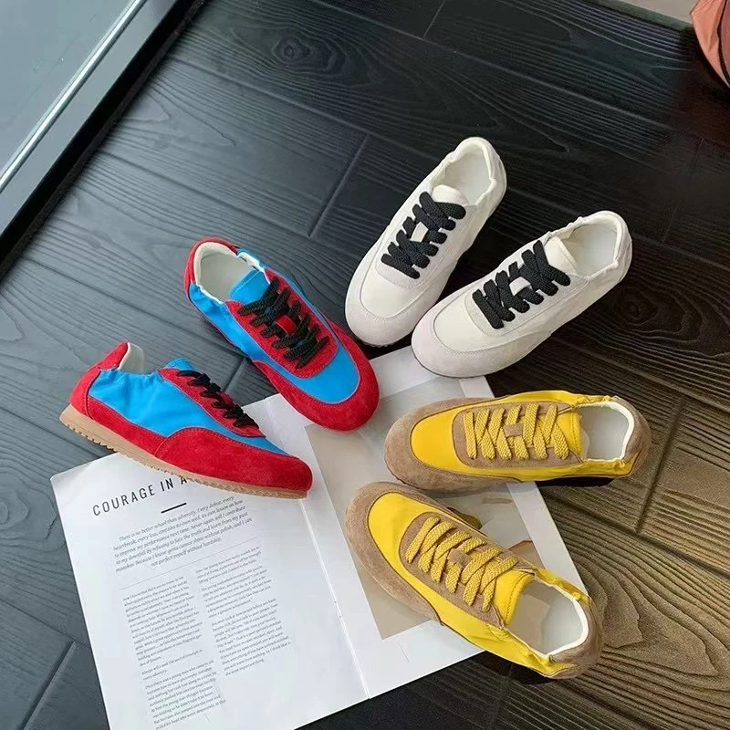 牛津大底冰丝面料单款洋气百搭德训鞋，软底软面上脚舒服不累脚