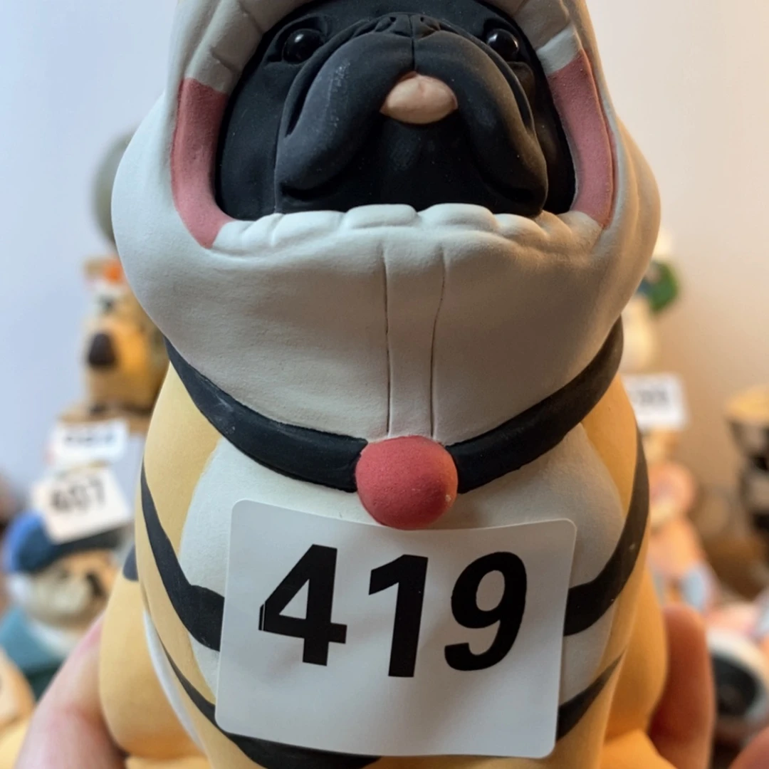 【闪购商品】陶瓷法斗摆件水杯微419