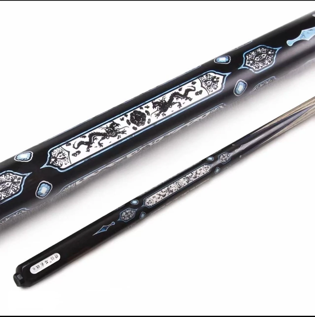 正品野豹石家班中式黑八斯诺克小头杆