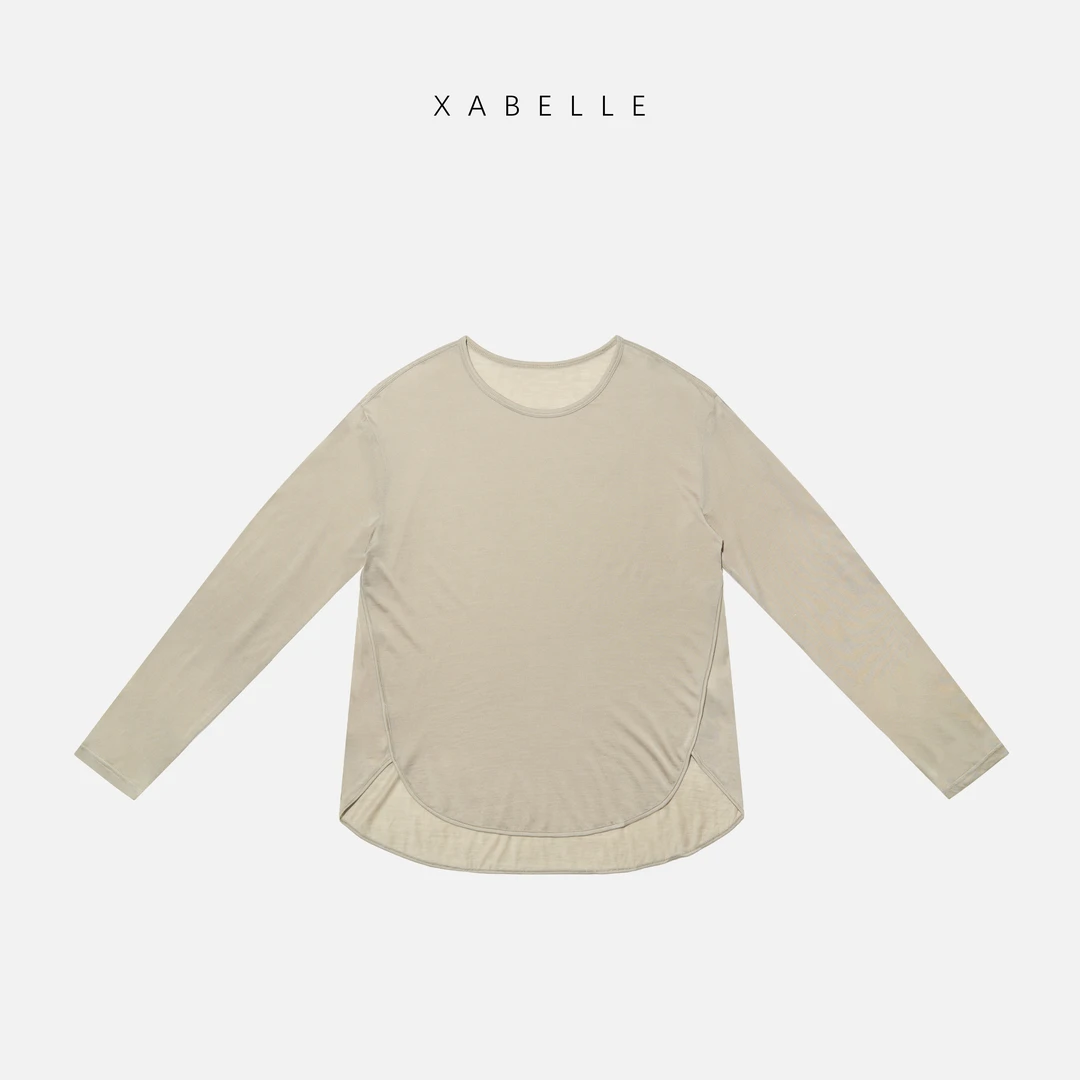 XABELLE 桑蚕丝 25凉爽柔软若隐若现 百搭空调衫25073