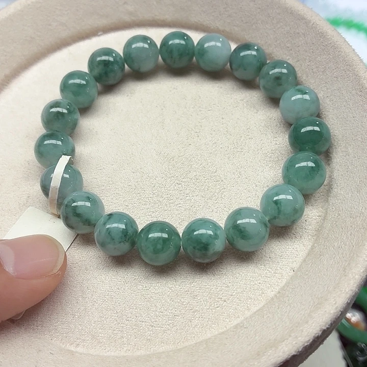 翡翠未镶嵌手链天然缅甸翡翠A货卡10