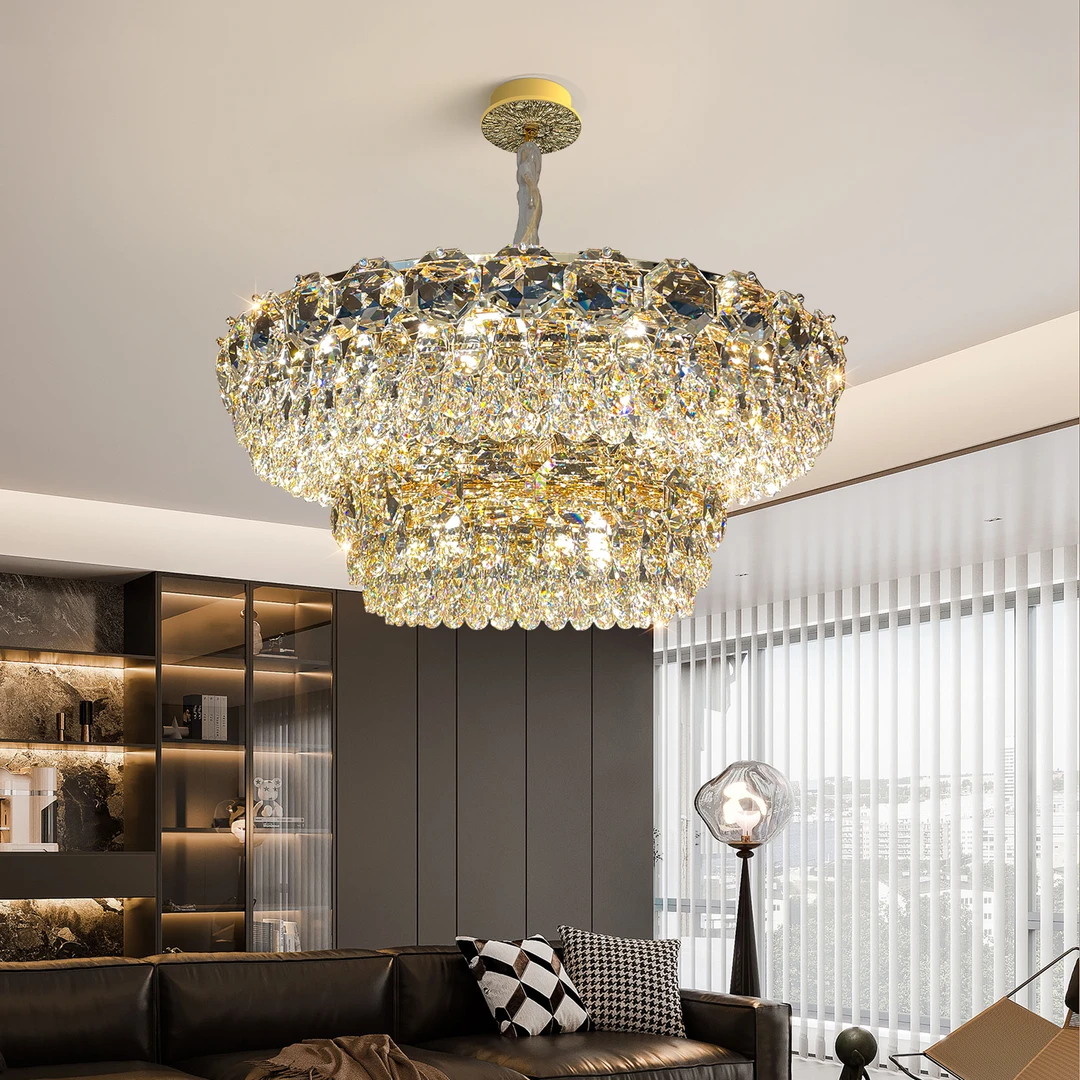 （金丽阳光）金玉满堂 吊灯客厅高端大气轻奢水晶客餐厅灯卧室吊灯
