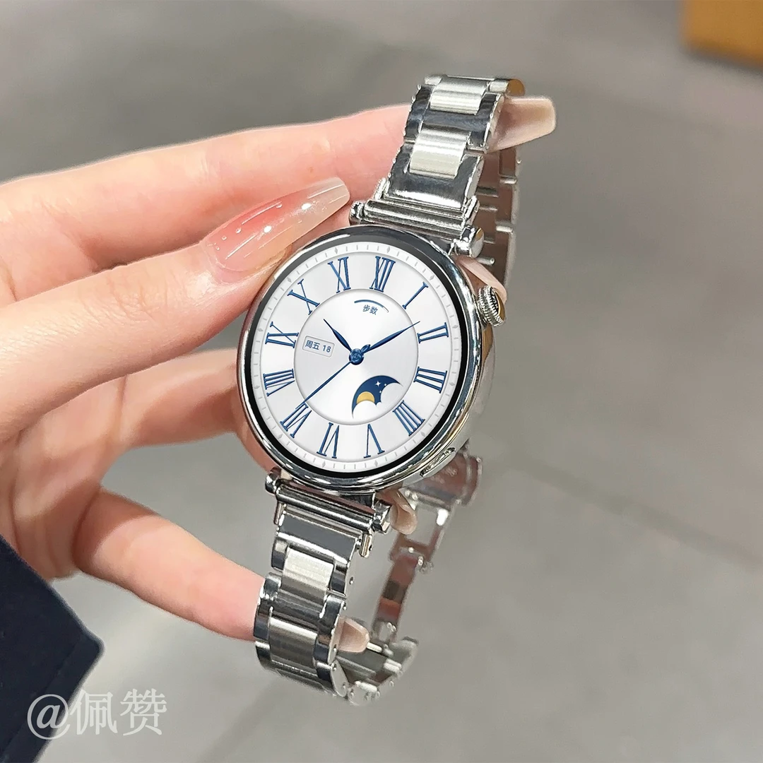 蓝气球适用GT5华为GT4手表表带GT3pro金属高级watch5男女fit4新款