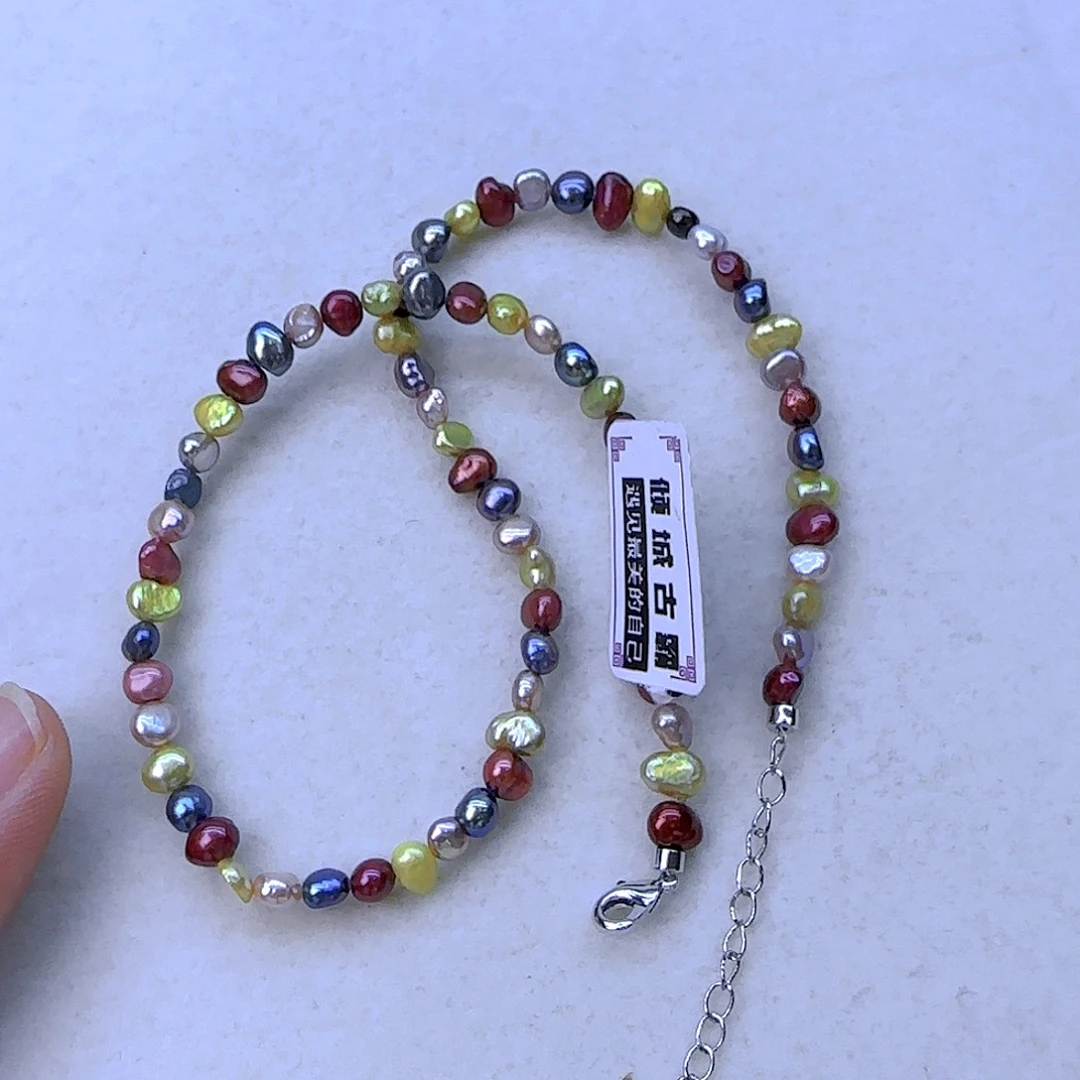 银S925镶嵌项链定制多样性发货发其一611淡水珍珠