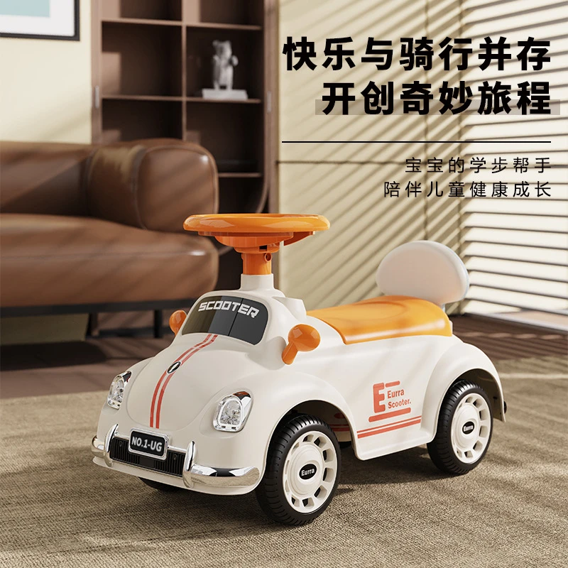 儿童平衡车1到3岁新款四轮溜溜车仿古滑行车宝宝学步车防摔防侧翻