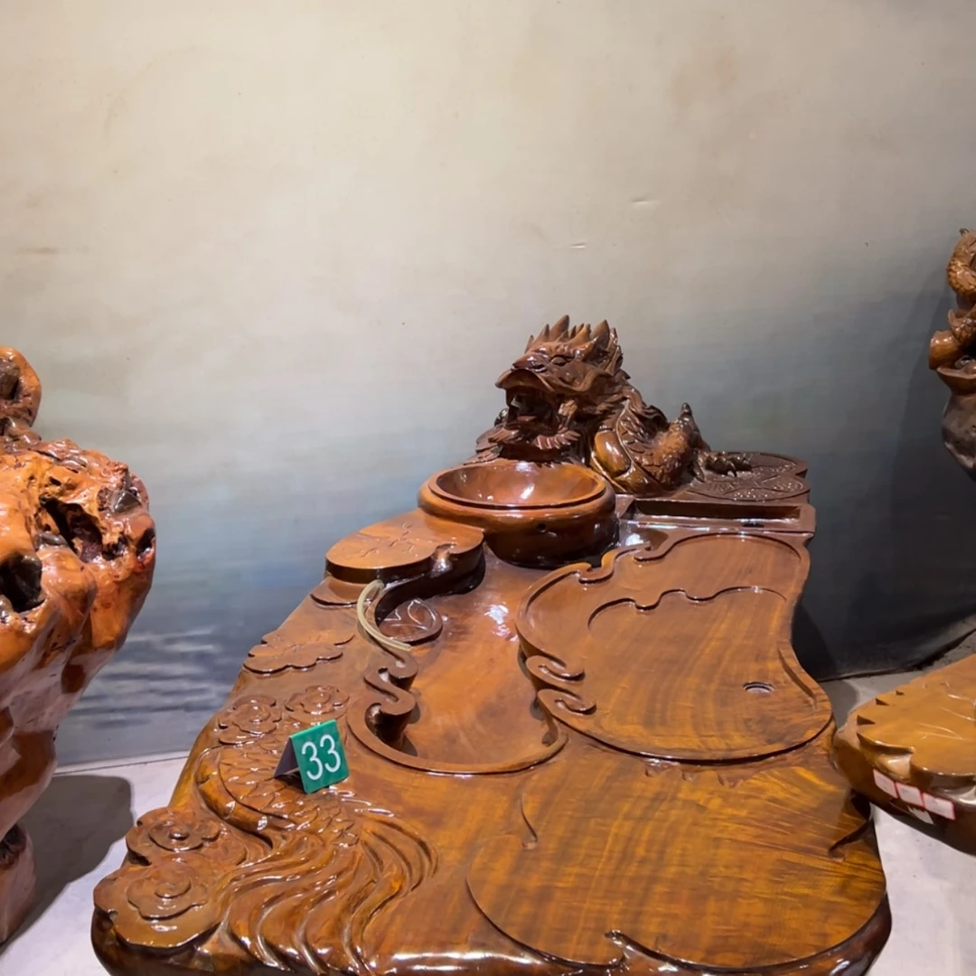 【闪购商品】阔****线根雕茶台