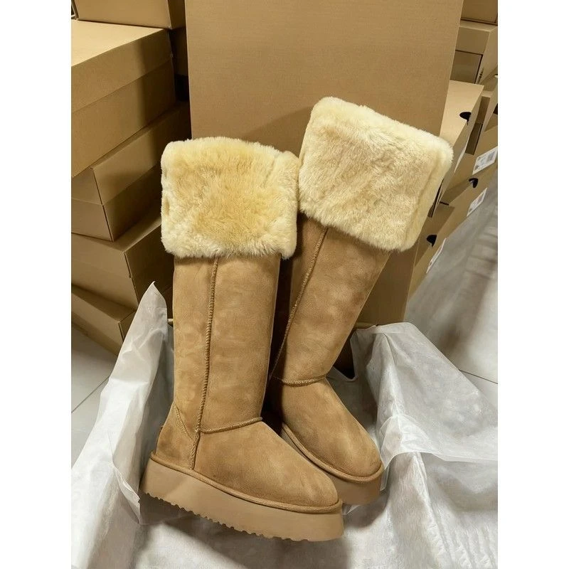 雪地靴女款2025新款冬季东北加厚加绒女士厚底冬天长筒靴高筒棉鞋