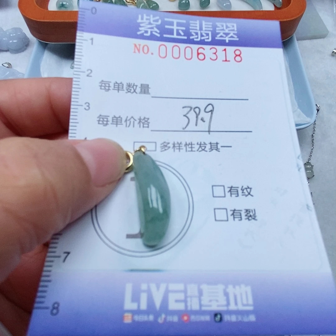 颈饰未镶嵌翡翠冰透飘花随行