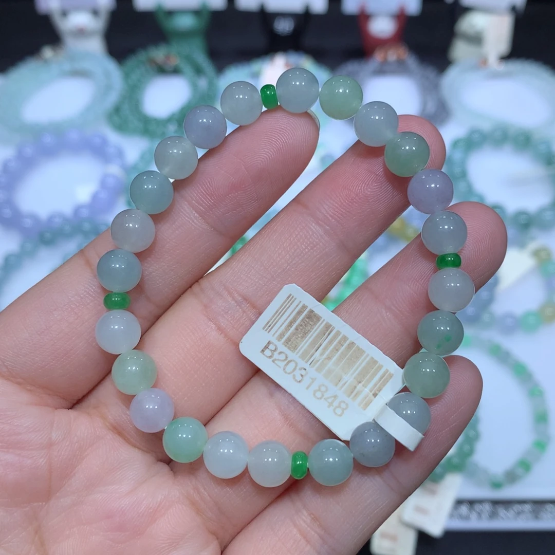 翡翠未镶嵌手串天然