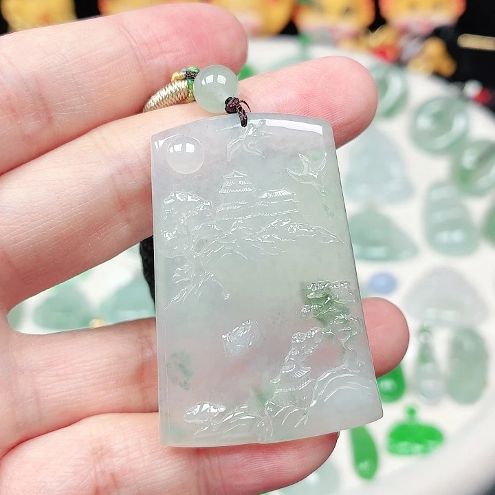 翡翠未镶嵌颈饰缅甸天然A货翡翠
