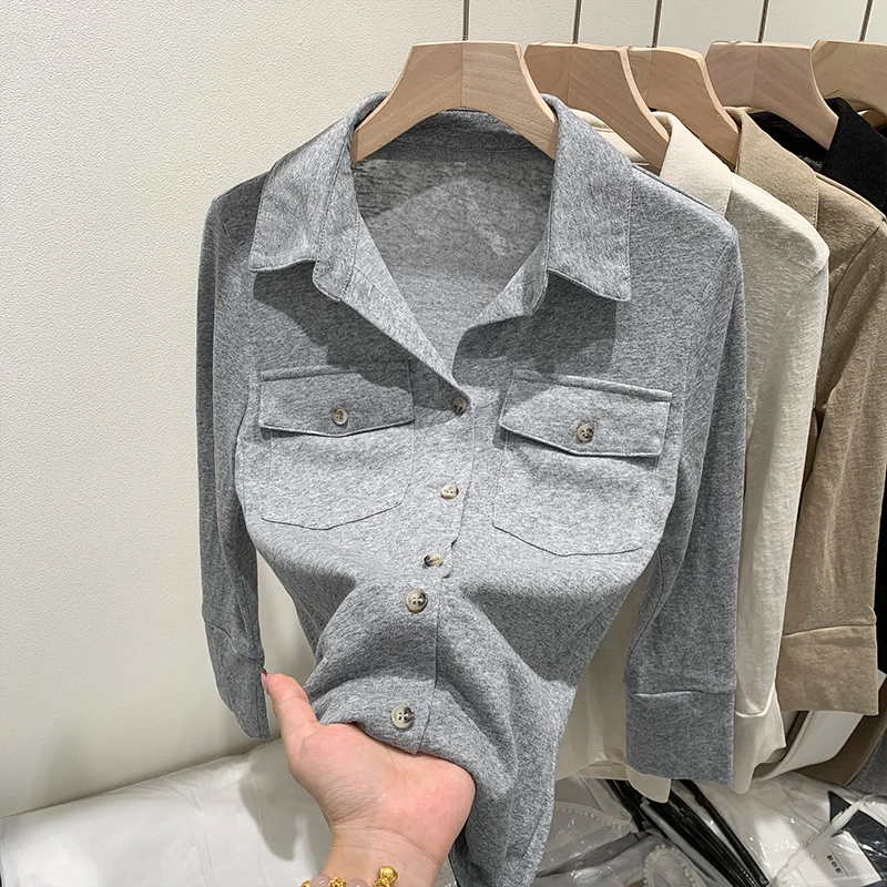 【部分现】2025春季新款polo领雪花棉休闲百搭长袖短外套250014