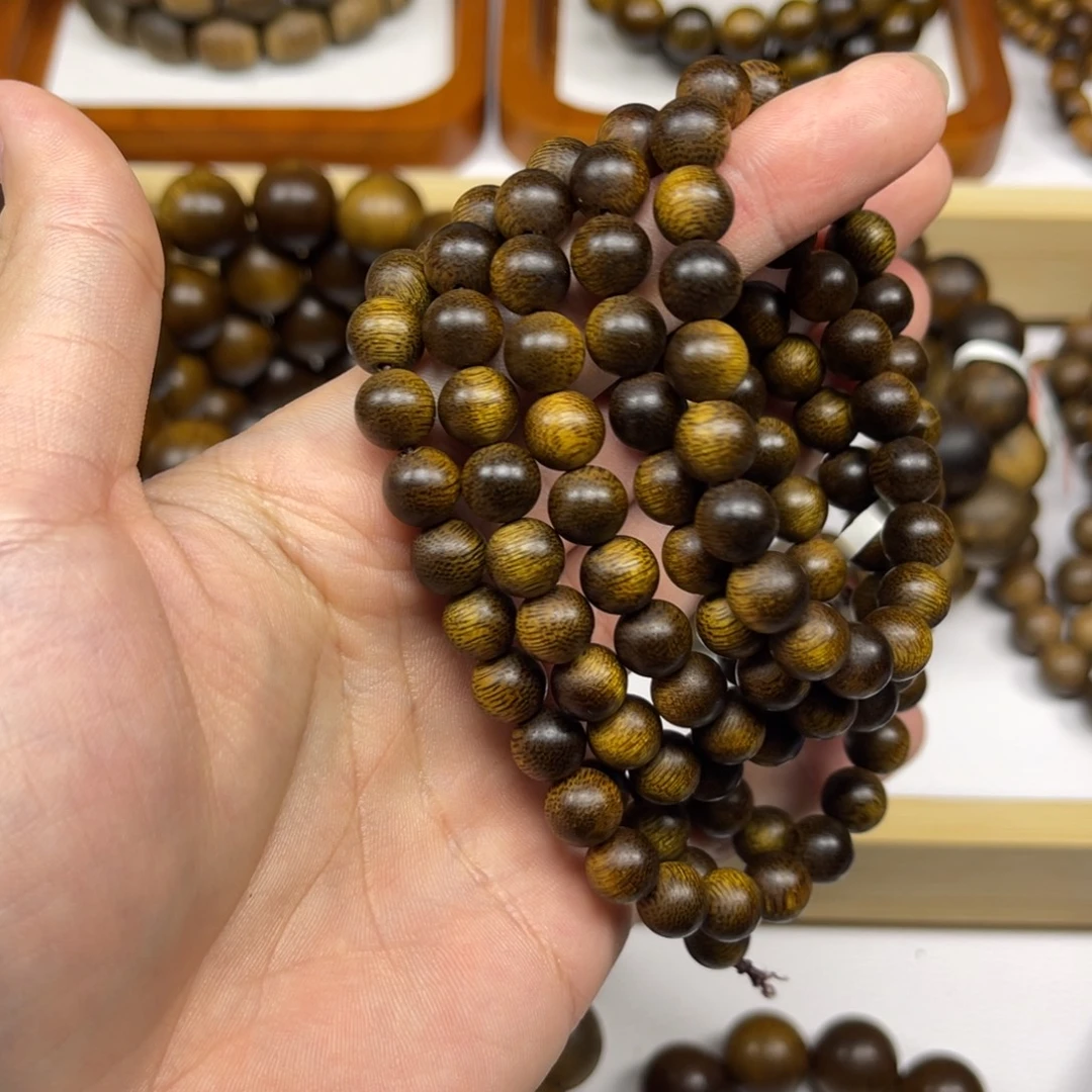 坦***待沉香手串越南芽庄白棋楠0.8