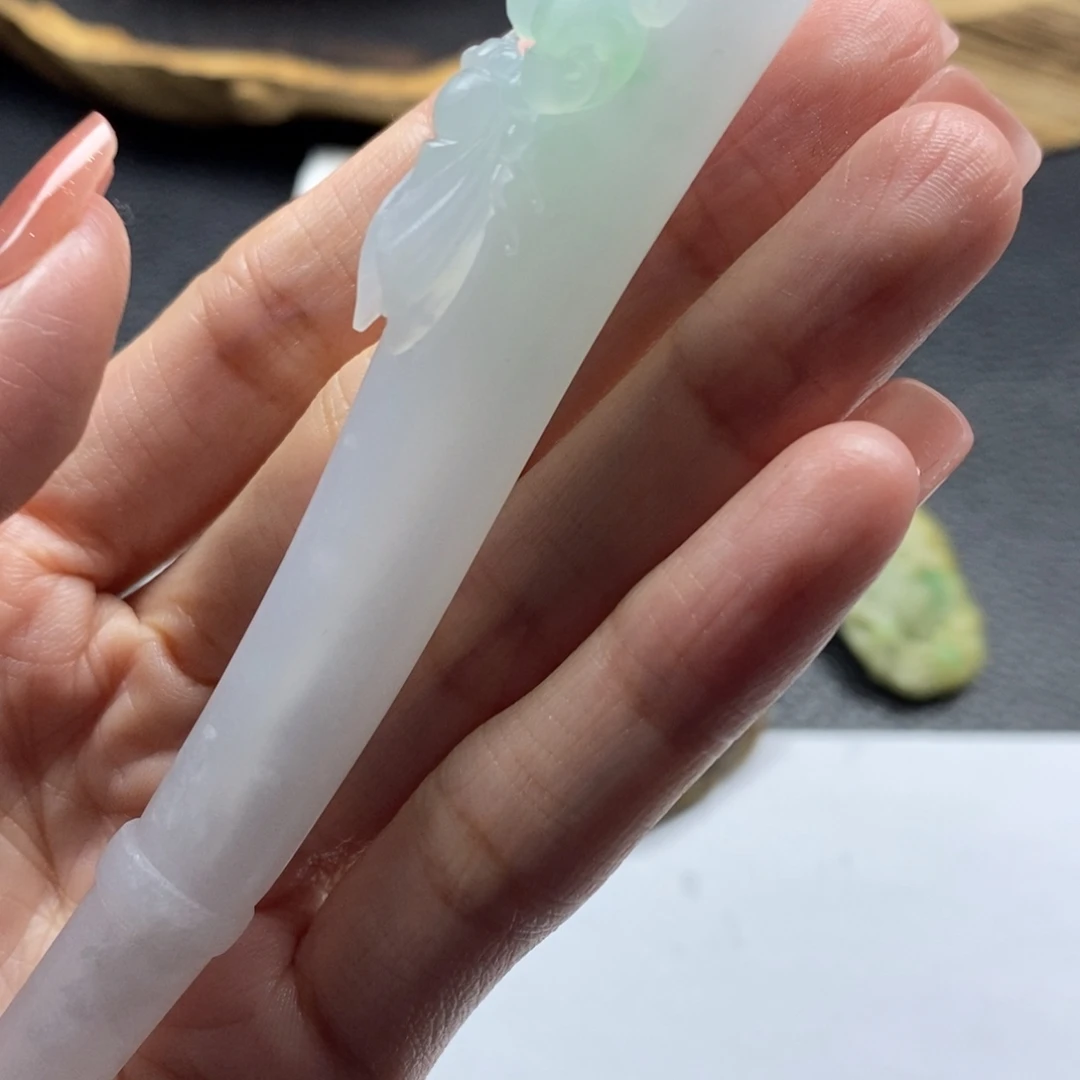 福***宝未镶嵌定制翡翠烟杆