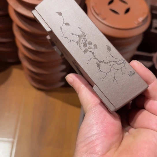临***峰紫砂花盆原矿紫泥