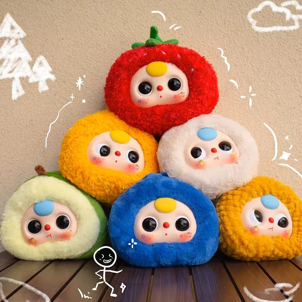 【特价】baby three娃三岁果园拉链包毛绒挂件盲盒可爱果园公仔盲盒