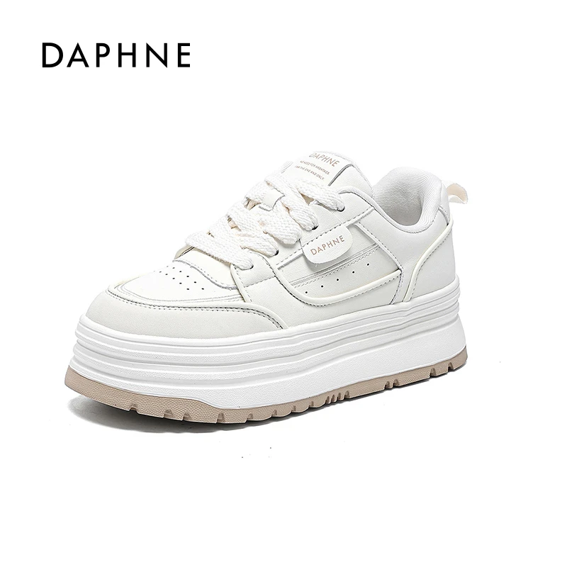 达芙妮板鞋小白鞋女2024春季新款厚底松糕鞋运动休闲鞋防滑女鞋