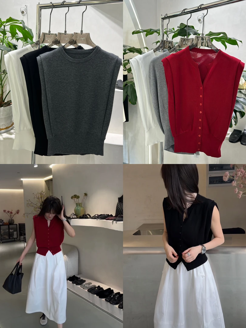 【名衣扬】爱尔兰飞肩针织衫~时尚简约圆领折折飞肩针织衫百搭纯色