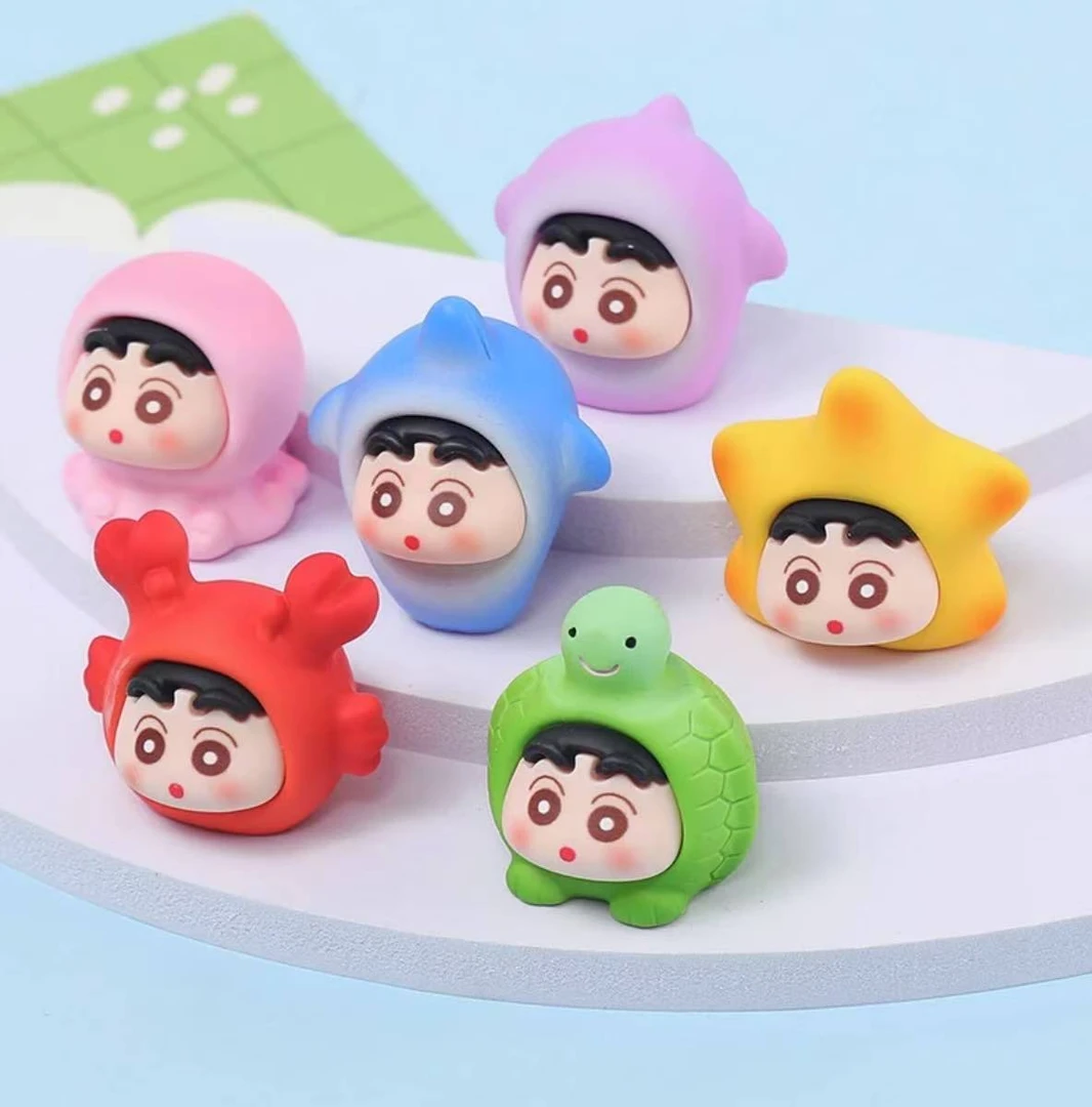 【海洋小新】实色磨砂海洋动物小新树脂可爱创意diy摆件