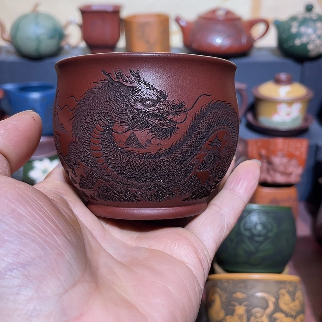 原矿紫砂手工主人杯