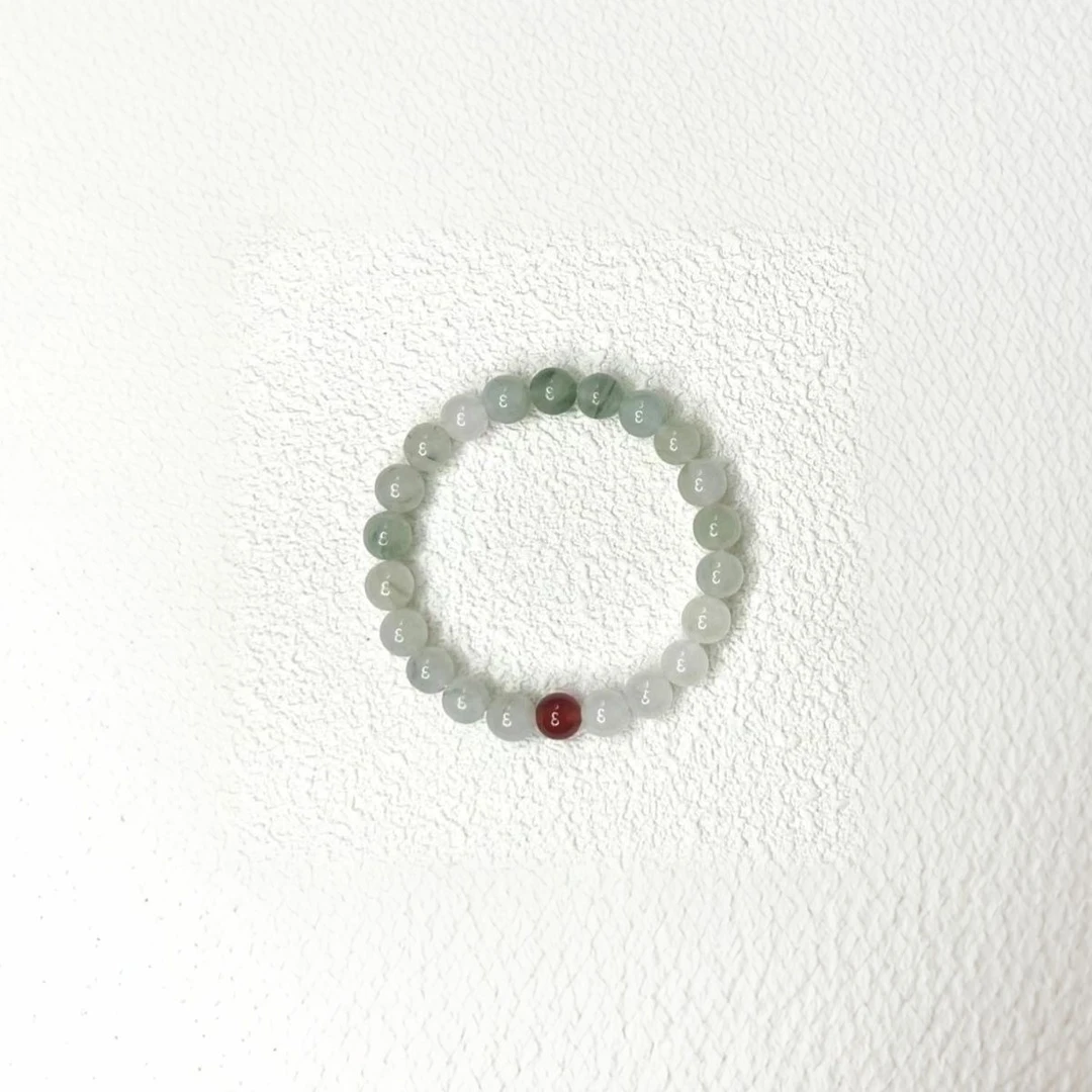 非金属大理石手链 天然新疆金丝玉天山翠单圈女款百搭时尚飘翠