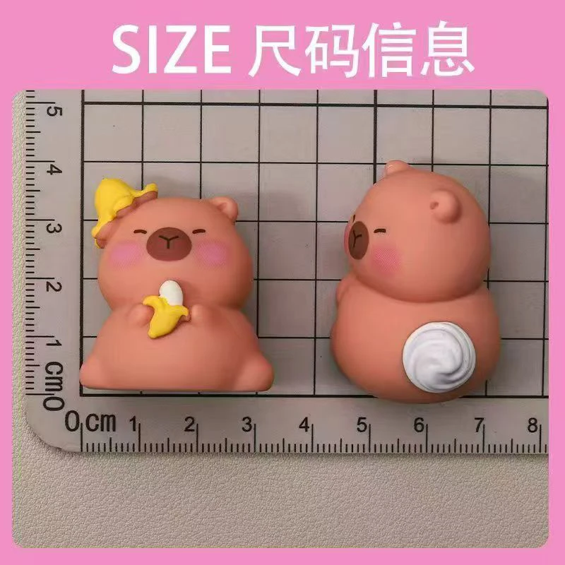 手感款食玩卡皮巴拉创意可爱盲袋萌粒手工桌面树脂摆件